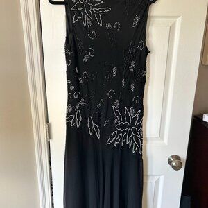 Black mid gown with sequencing